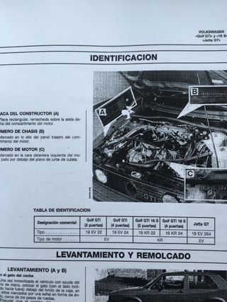 VOLKSWAGEN GOLF MK2 GTI 16V MANUAL DE TALLER PB KR