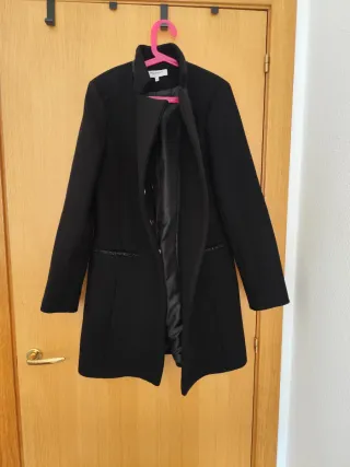 Abrigo paño negro Morgan