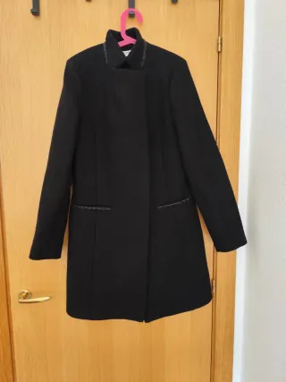 Abrigo paño negro Morgan