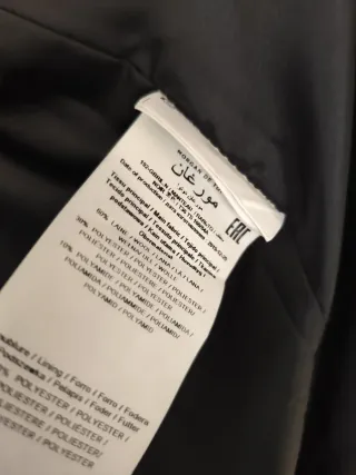 Abrigo paño negro Morgan