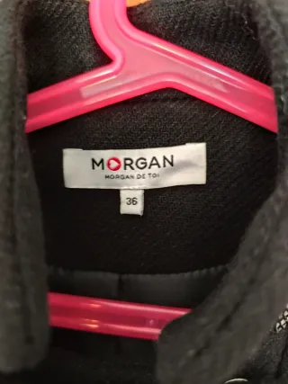 Abrigo paño negro Morgan