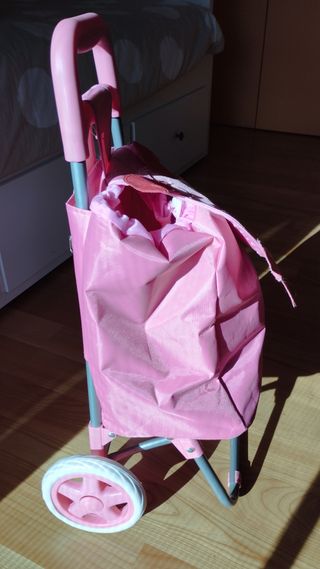 Carrito compra infantil cerdito rosa