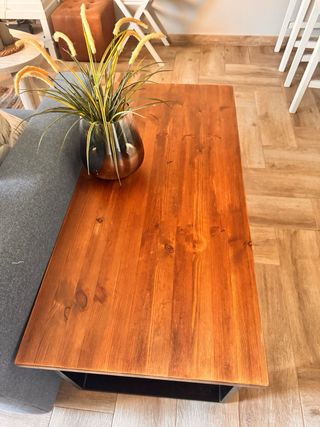 Mesa centro madera elevable