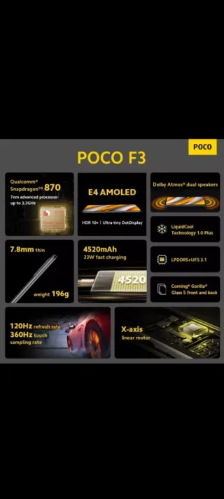 POCO F3 5G 256GB Plata Lunar