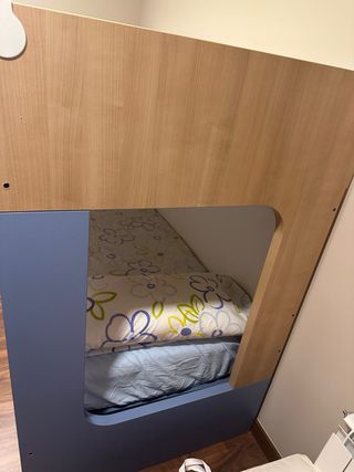 Cama litera 90cm con cajones