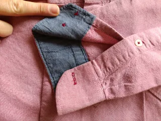 Camisa Zara Man Slim Fit Talla M Fucsia