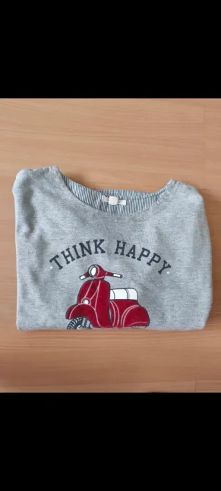 Sudadera gris mujer con estampado