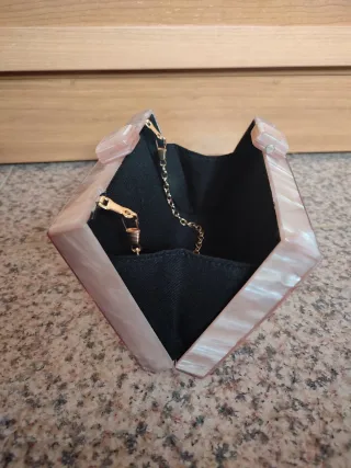 Bolso de fiesta rosa y morado