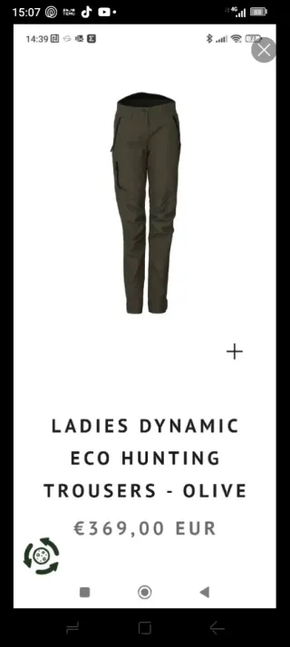 Pantalón de montaña verde marca laksen