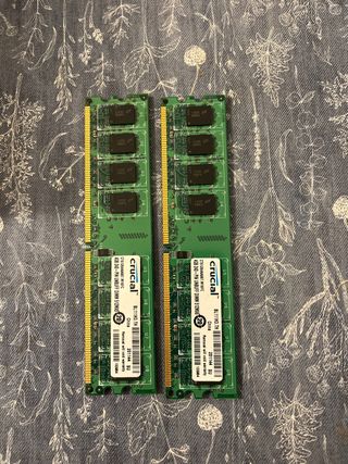 2x Crucial 4GB DDR2 Módulos RAM