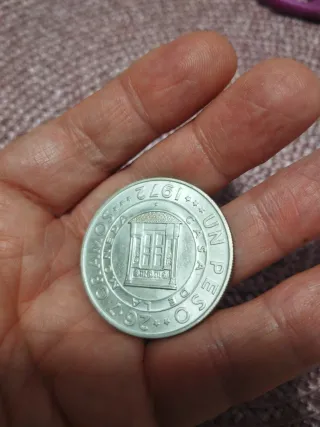 Moneda 1 Peso Plata Rep. Dominicana 1972
