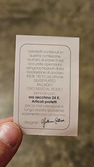 Vassoio ovale con manici oro e blu