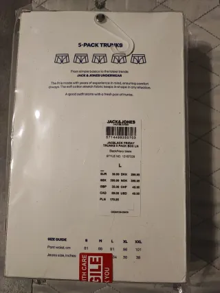 Pack 5 Calzoncillos Jack & Jones Talla L