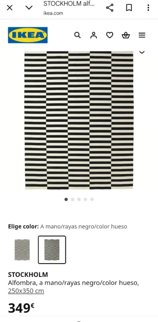 Alfombra IKEA Stockholm 250x350