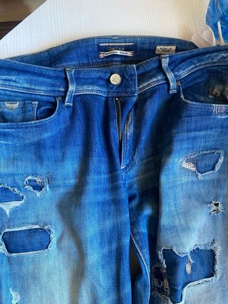 Pantalones vaqueros mujer Salsa desgastados