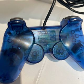 Mando PS2 azul transparente