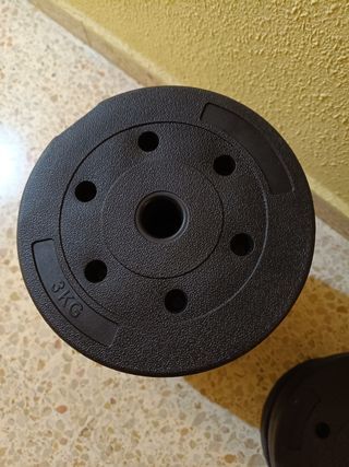 Juego de mancuernas y pesas ajustables