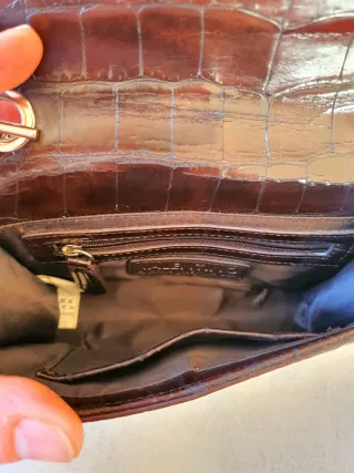 Bolso Valentino Piel Cocodrilo Marrón