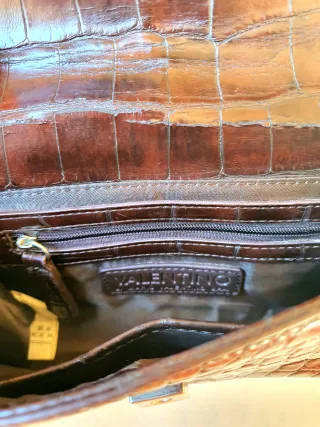 Bolso Valentino Piel Cocodrilo Marrón