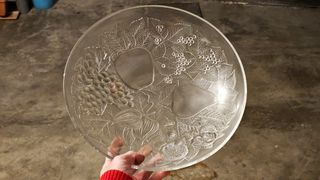 Centrotavola in vetro decorato