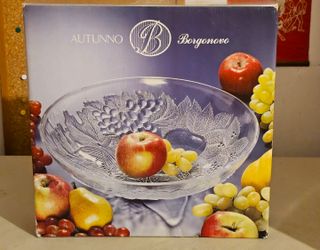 Centrotavola in vetro decorato