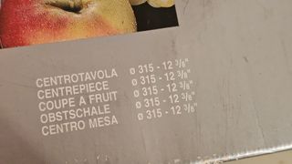 Centrotavola in vetro decorato