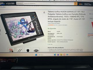 Tableta Gráfica Huion Kamvas GT 191 19.5 pulgadas