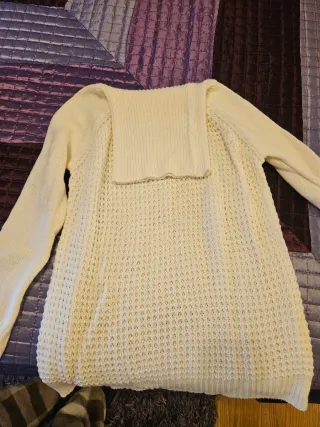 Jersey cuello alto blanco