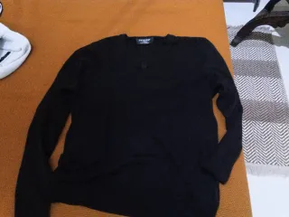 Jersey rayas hombre negro y azul