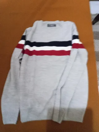 Jersey rayas hombre negro y azul