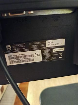 Pantalla Philips 24 Full HD Negra.