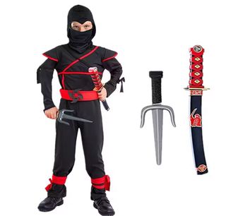 Costume Carnevale Ninja Nero Bambino