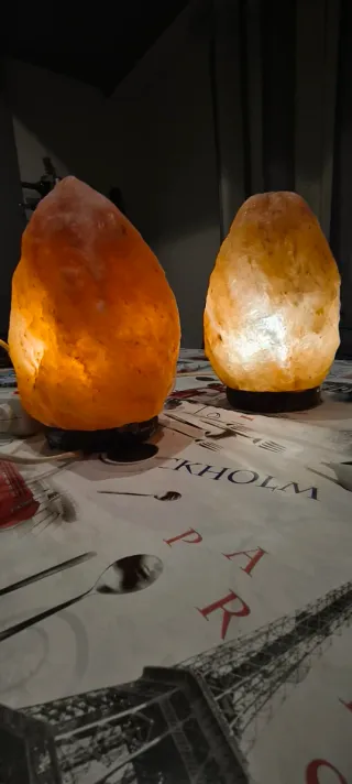 Lámparas de sal natural piedra