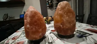 Lámparas de sal natural piedra