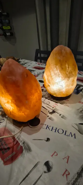 Lámparas de sal natural piedra