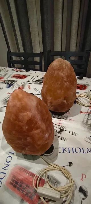 Lámparas de sal natural piedra