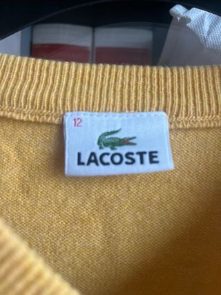 Jerséis Lacoste Amarillo niño, talla 12 años