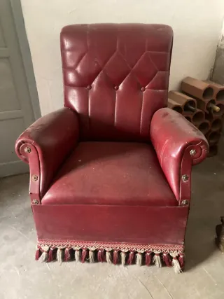 Sillón de skay rojo