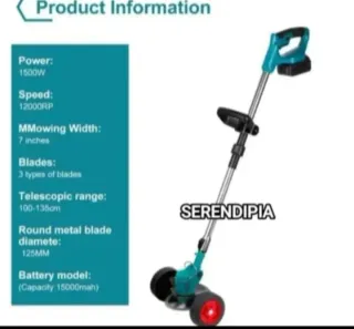 DESBROZADORA INALÁMBRICA 2 BATERÍAS GRAN CAPACIDAD