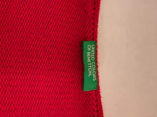Maglione Benetton rosso in cotone