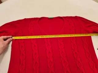 Maglione Benetton rosso in cotone