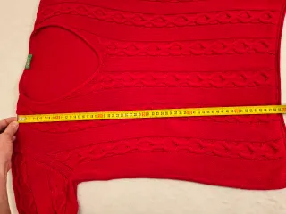 Maglione Benetton rosso in cotone