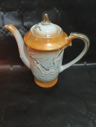 Juego Tazas Porcelana EIHO Dragón Dorado