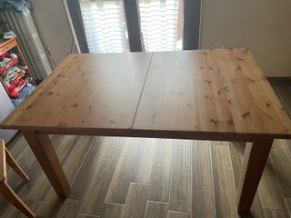 Tavolo cucina allungabile legno mordente