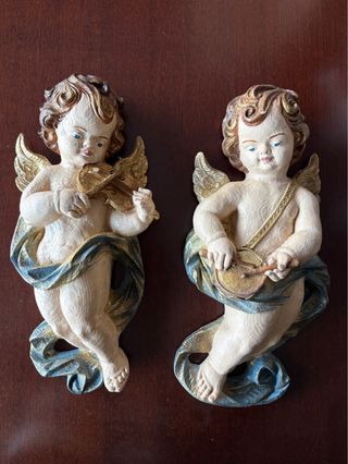 2 Figuras Ángeles de la Guarda