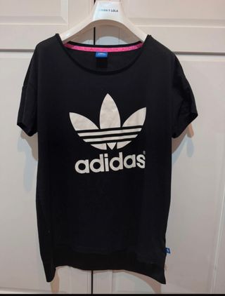 Camiseta Adidas Negra Logo Trefoil
