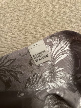 Sciarpa seta e viscosa grigio/argento