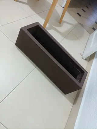 Jardinera Marrón Rectangular