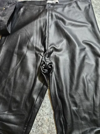 2 Pantalones Polipiel Negros
