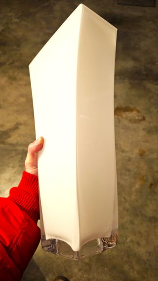 Vaso moderno bianco in vetro